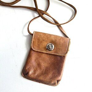 Roots Leather Small Mini Crossbody Bag